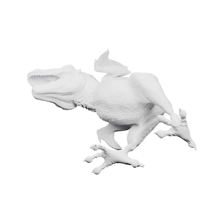 Фигурка птицы с вытянутым телом и длинными когтями