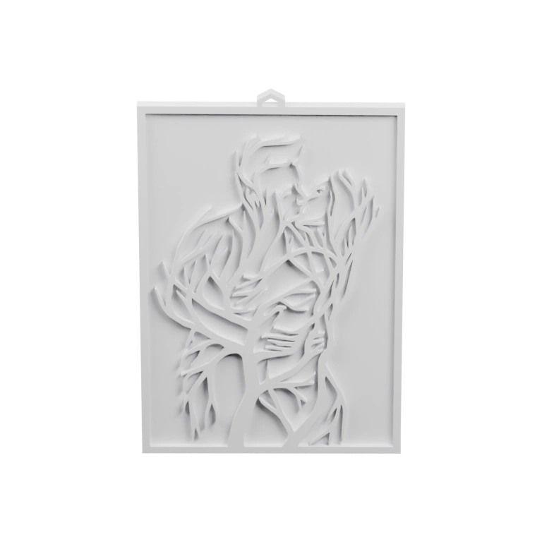 Панель с вырезным изображением человека в динамичной позе