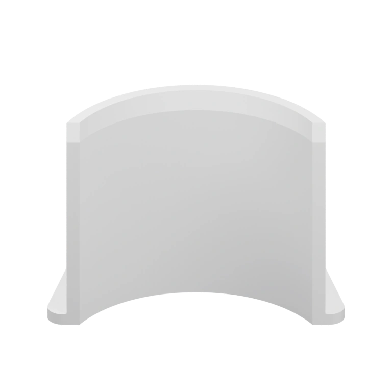 Полукруглая форма с креплением на основании