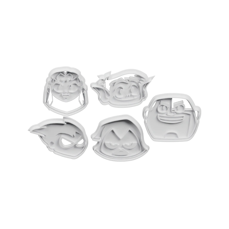 Сформированные головы с различными выражениями лиц