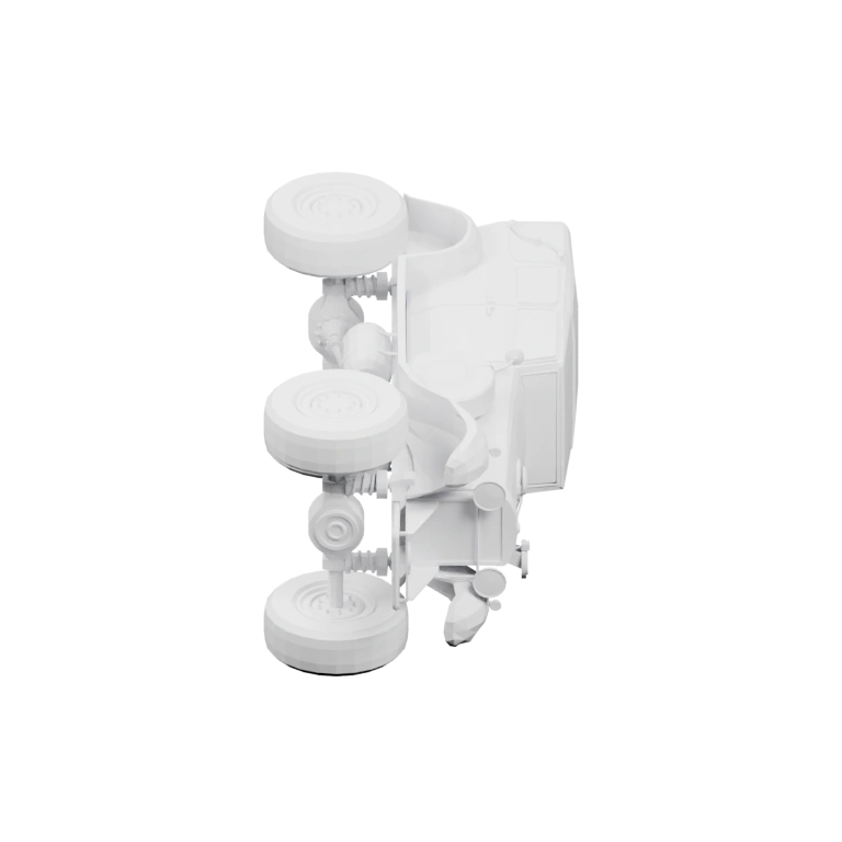 Тяжелый автомобиль с высоким клиренсом и защитным корпусом