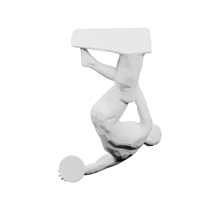 Человек в динамичной позе бросает диск