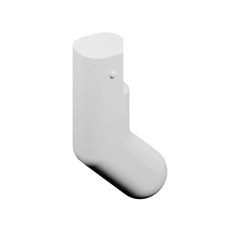 Вытянутая форма с плавным изгибом внизу и верхней частью