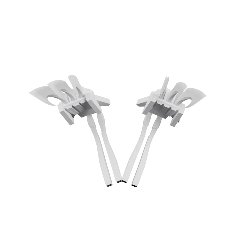 Симметричная конструкция с множеством острых выступов и защелками