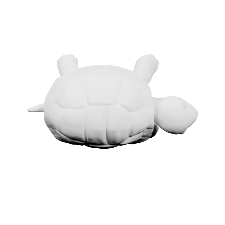 Фигурка черепахи с детализированной панцирной структурой и выразительными лапами