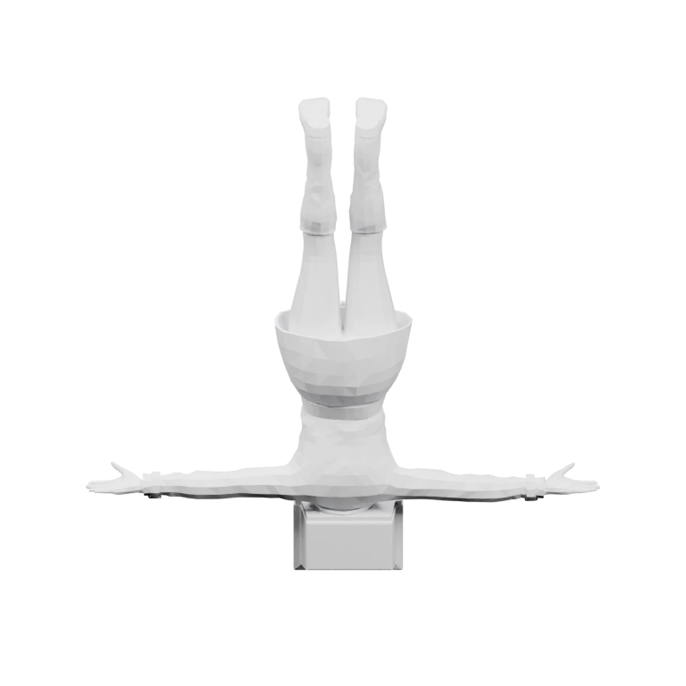 Человек с телевизором вместо головы, в одежде и с расставленными руками