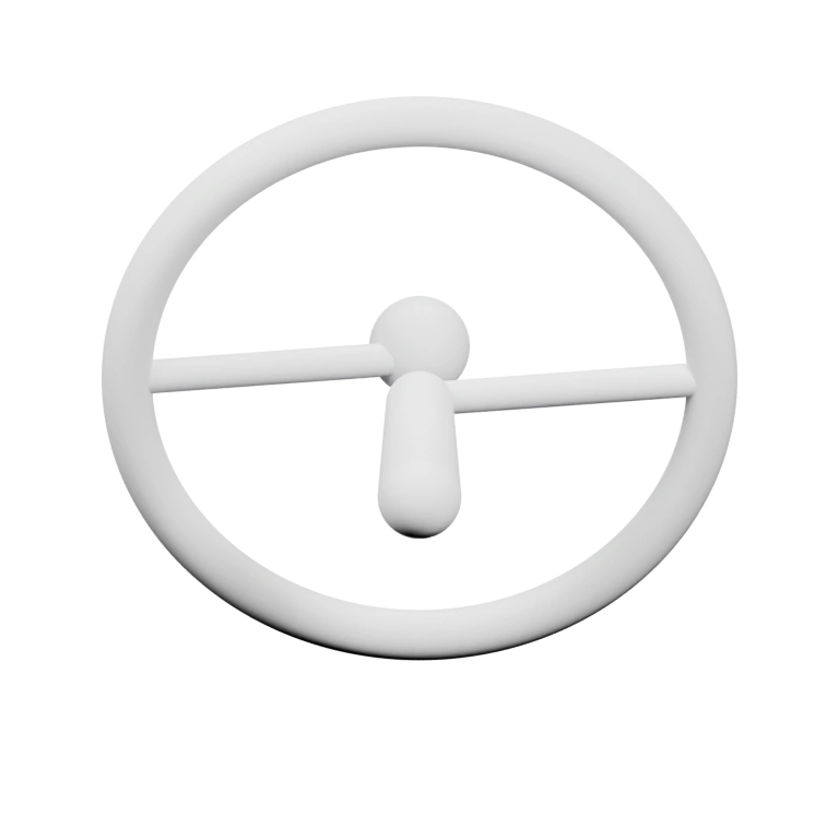 Круглая конструкция с центральным элементом и двумя перекладинами