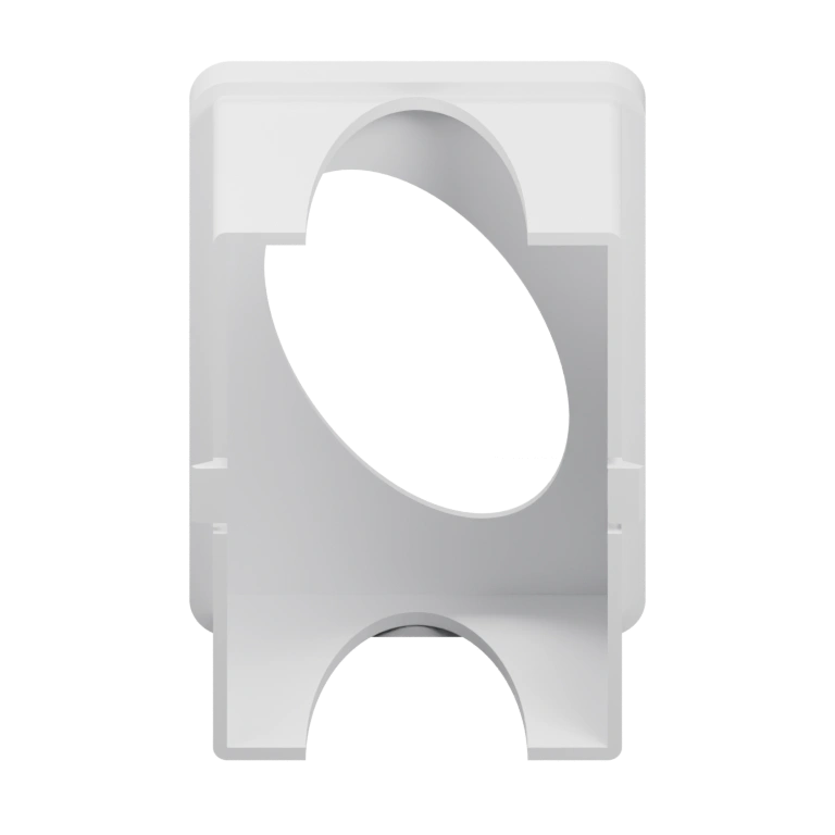 Имеет отверстия для фиксации предметов, верхняя часть с вырезами