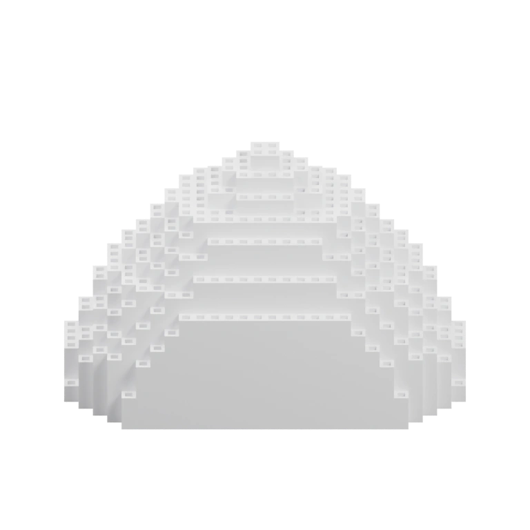 Симметричная конструкция с отверстием вверху и основанием