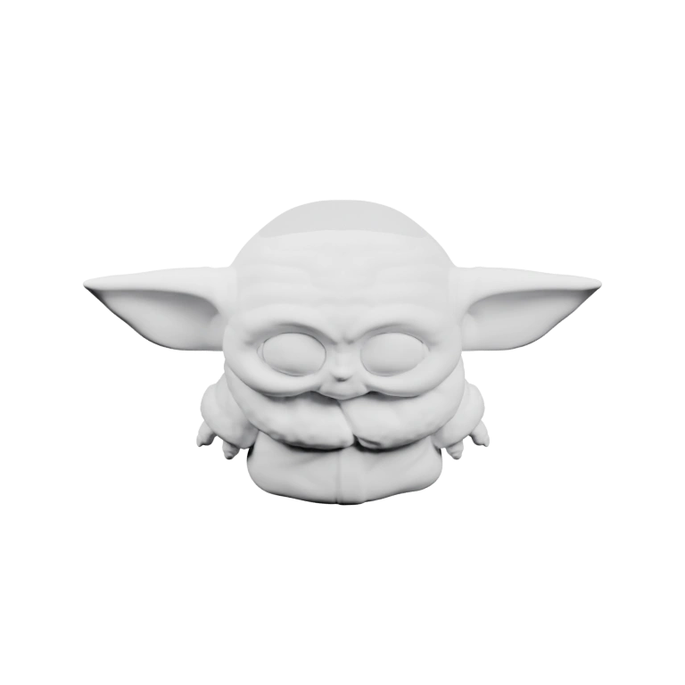 Симметричный предмет с ушами, округлой головой и плавными формами