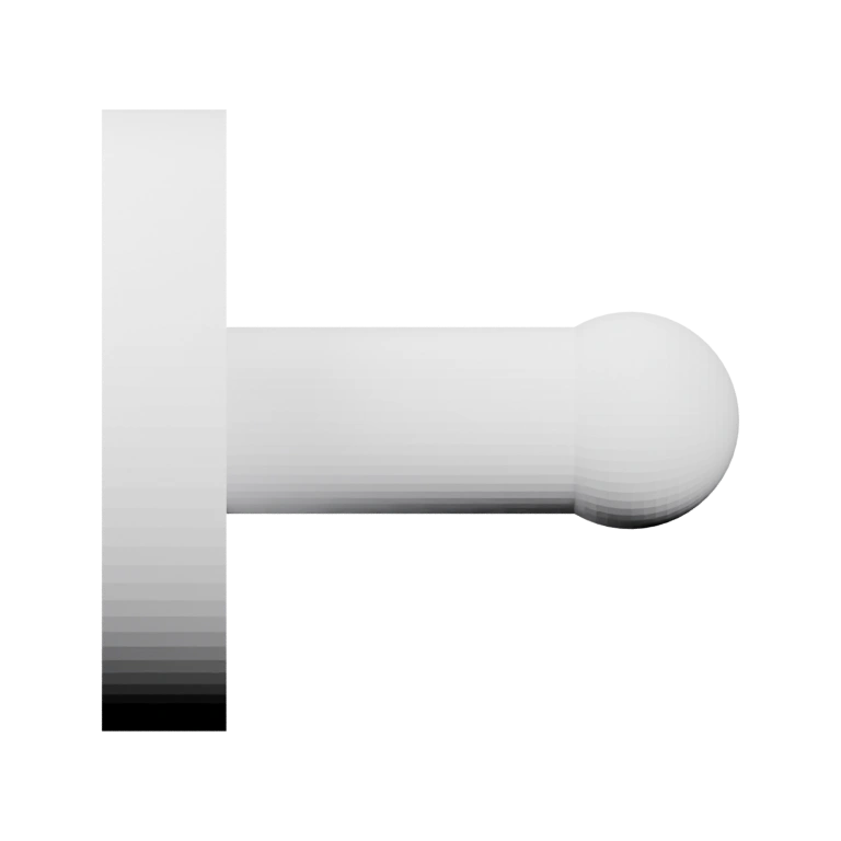 Цилиндрический элемент с шариком на вершине, установленный на плоской основе