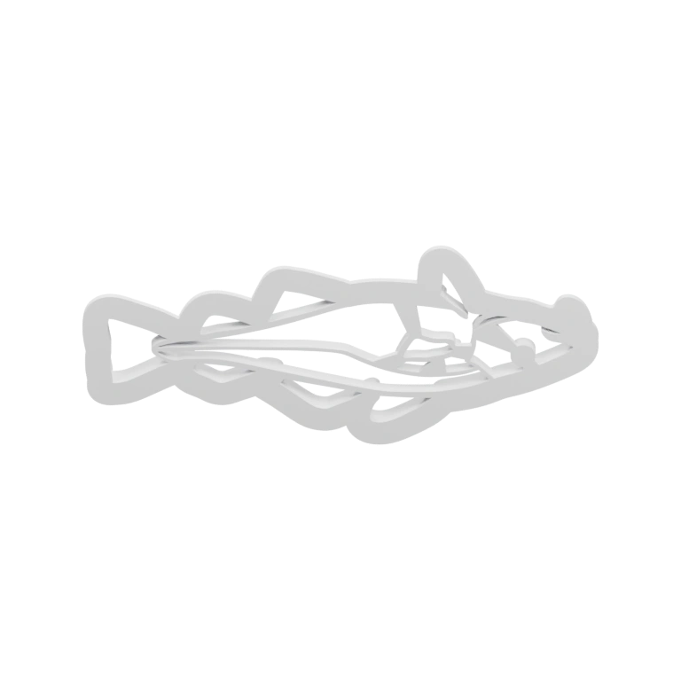 Изогнутая форма с детализированными плавниками и хвостом