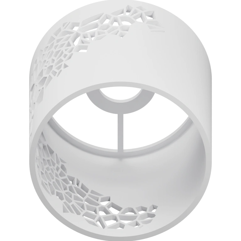 Сферическая конструкция с геометрическим узором и отверстиями