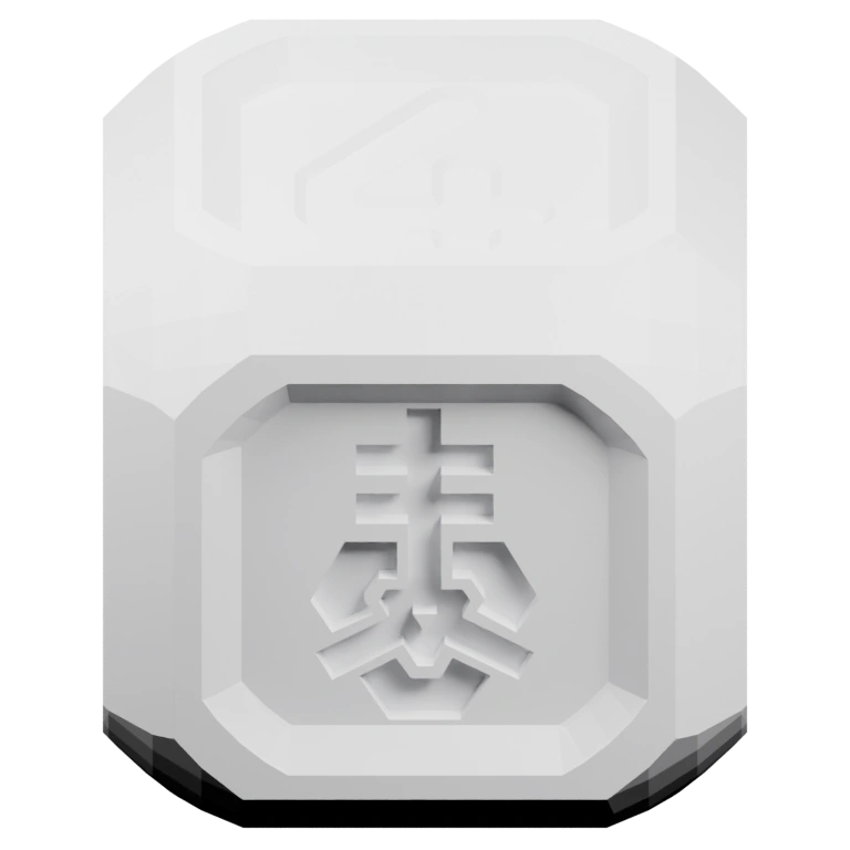 Гладкая поверхность с выгравированными символами и гранями