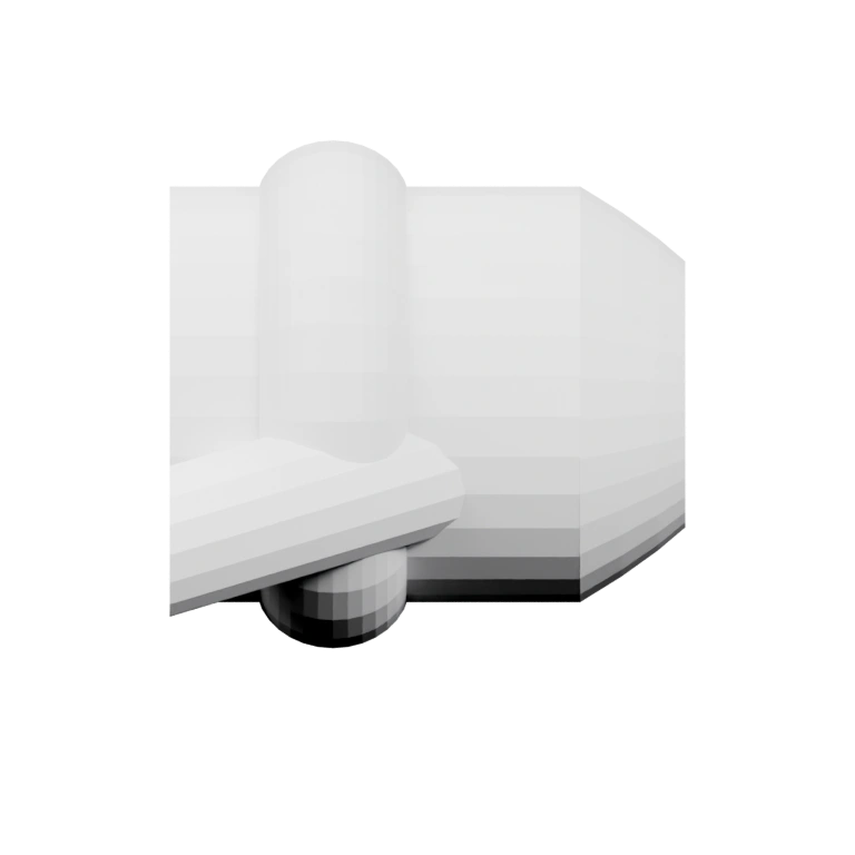 Круглая форма с отверстием и выступом для подключения