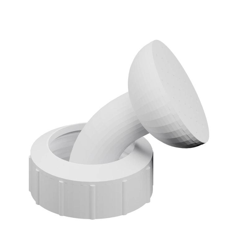 Круглая крышка с отверстиями и рифленым ободком