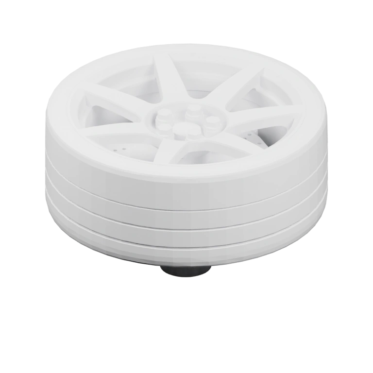 Округлое колесо с многоспицевым диском и внутренним механизмом