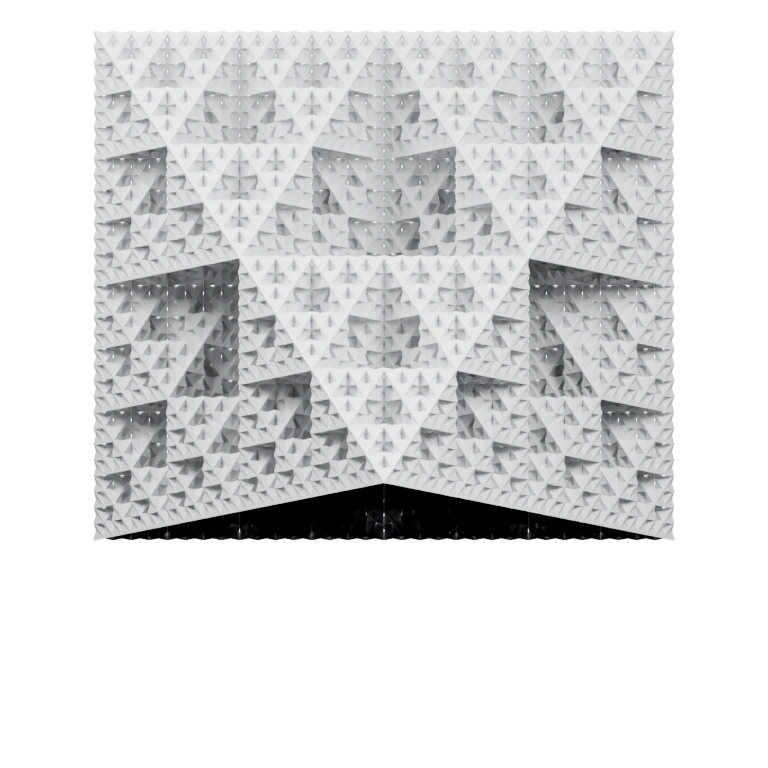 Сложная геометрическая структура с повторяющимися треугольниками