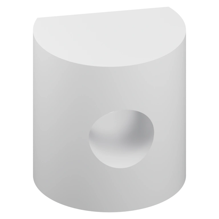 Форма с отверстием, подходит для крепления или установки