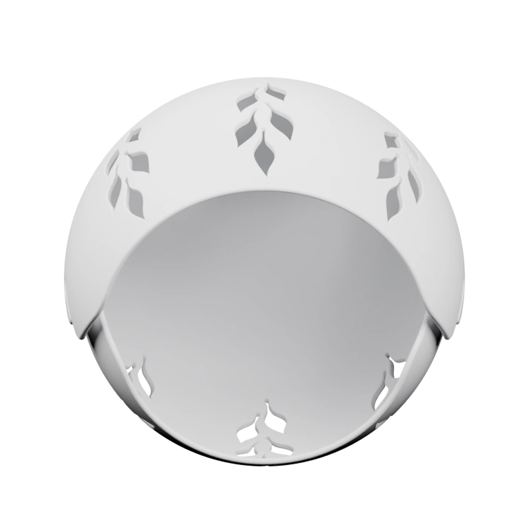 Сферическая форма с узорами и рядами отверстий, с открытым центром