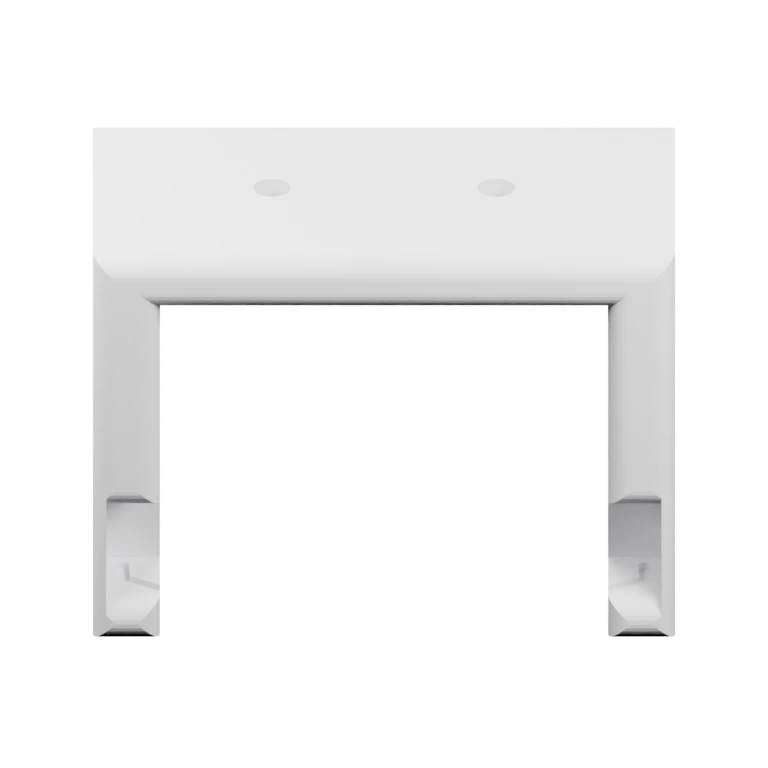 Имеет верхнюю часть с отверстиями и нижнюю секцию для установки