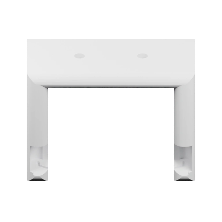 Имеет верхнюю часть с отверстиями и нижнюю с открытым проемом