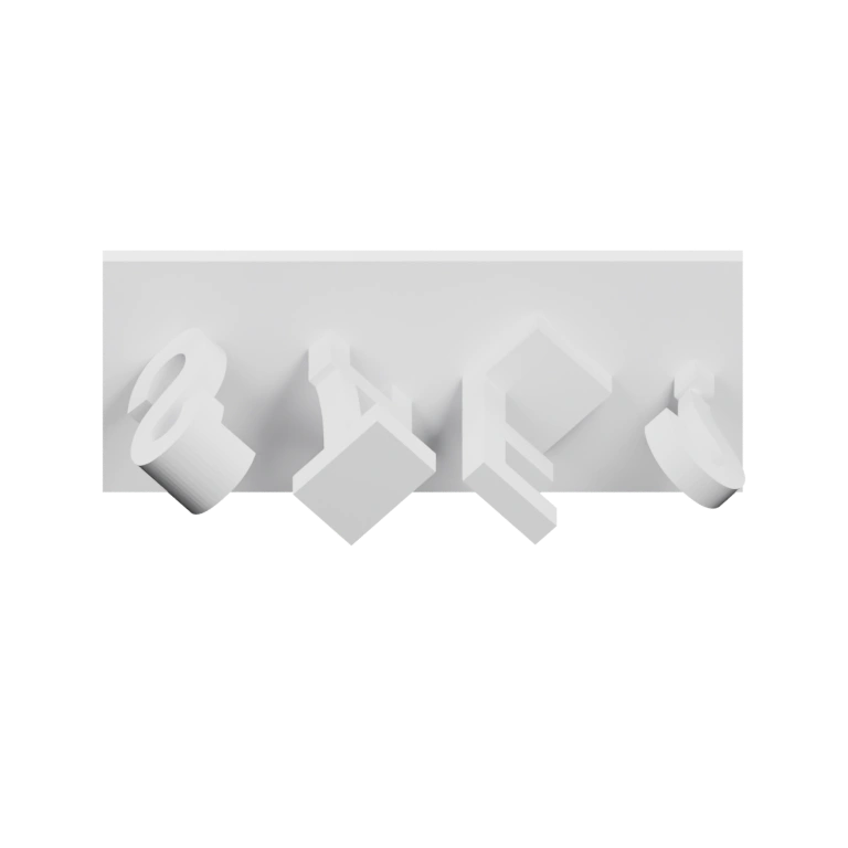 Имеет несколько выступов для крепления предметов