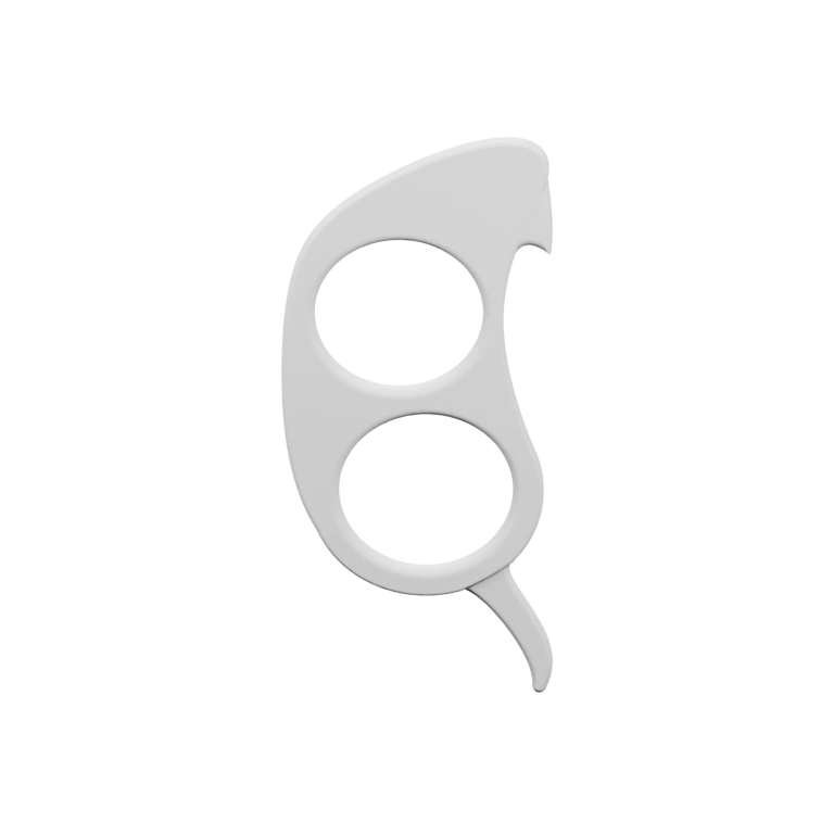 Симметричный объект с двумя круглыми отверстиями и выступами