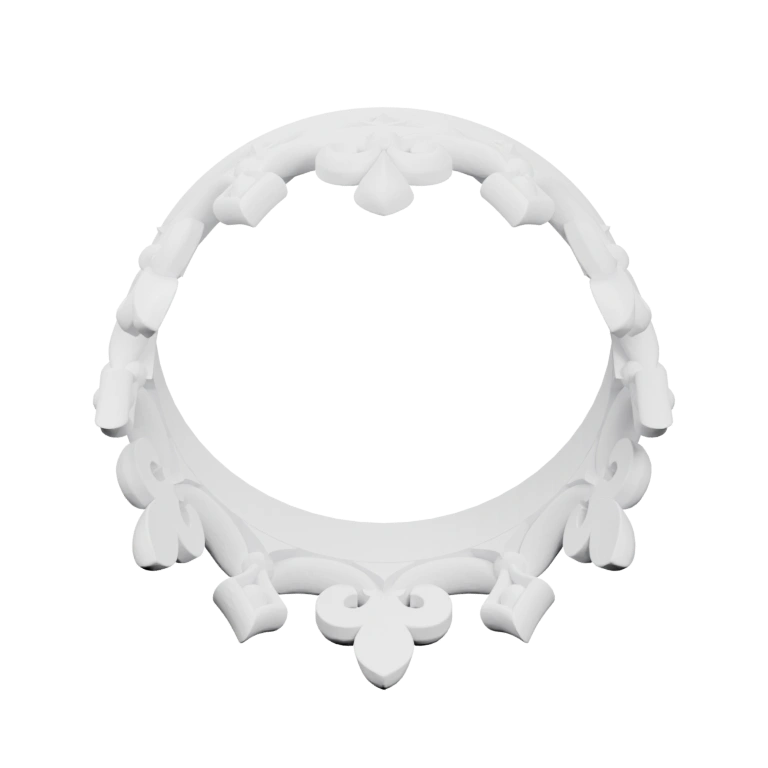 Декоративный элемент с рельефными орнаментами и креплением для украшений