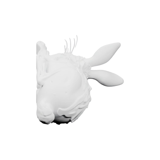 Лежащий кролик с узорами