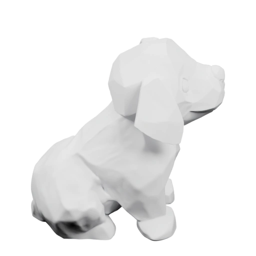 Собака в стиле оригами