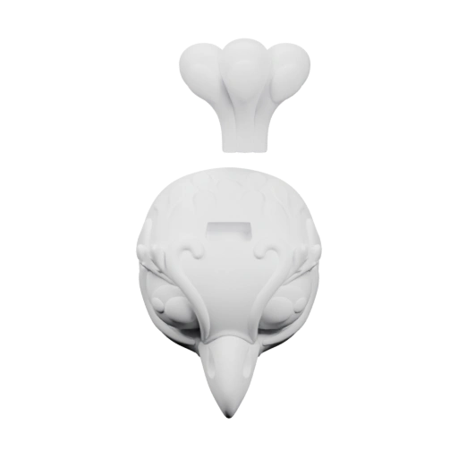 Голова птицы с украшениями