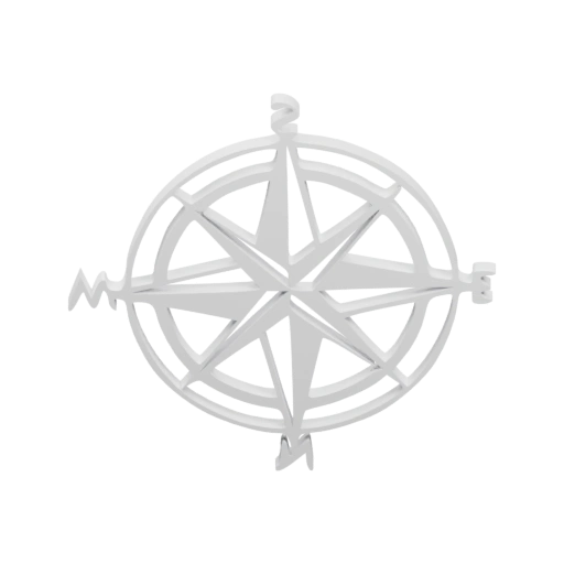 Компас с декоративной сеткой