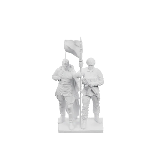 Статуя с флагом