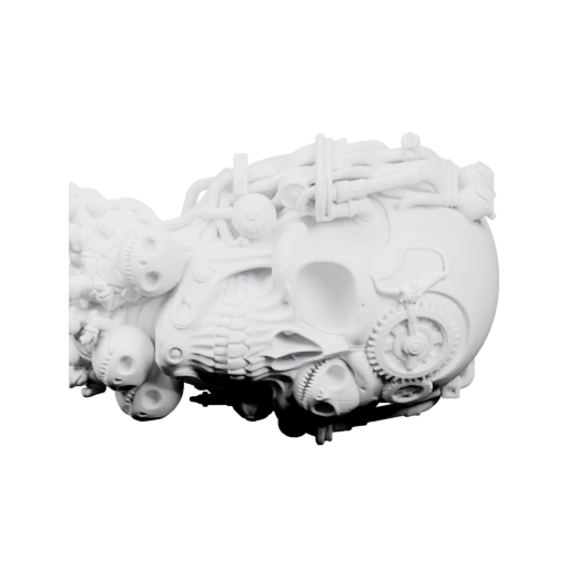 Череп с механизмами