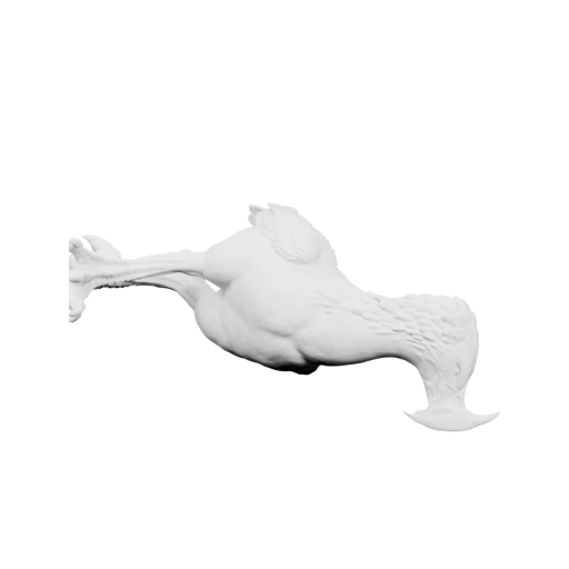 Птица с поднятым крылом