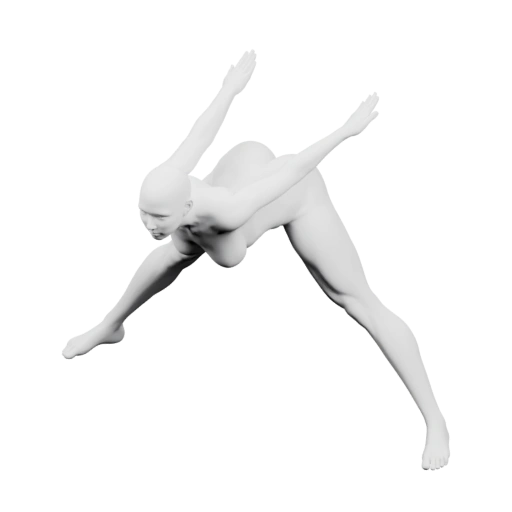 Фигура в позе растяжки