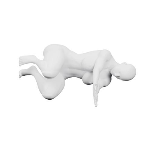 Фигура человека в позе приседа