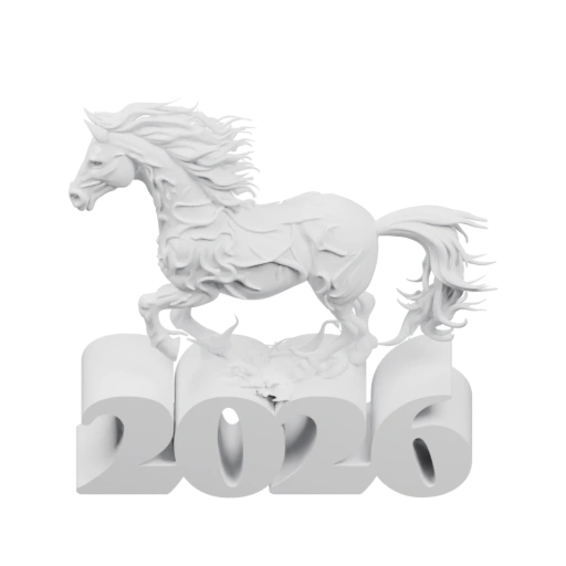 Конь с цифрой