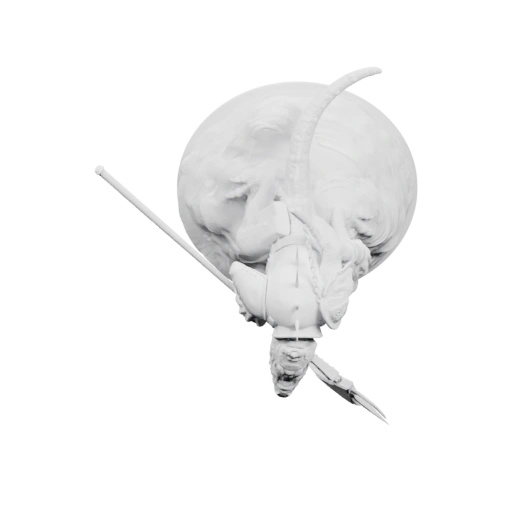 Фигурка воина с копьем