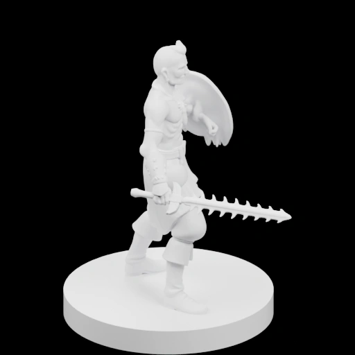 Фигурка воина с мечом