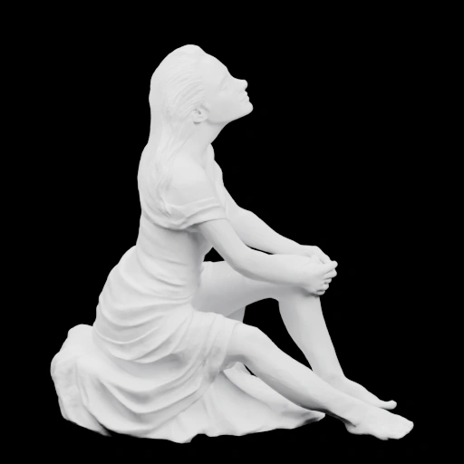 Сидячая фигурка в платье