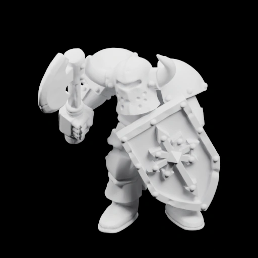 Воин с щитом и мечом