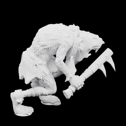 Фигурка воина с оружием