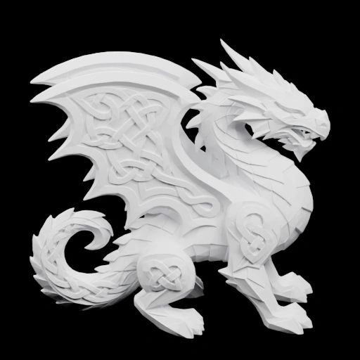 Дракон с узорами