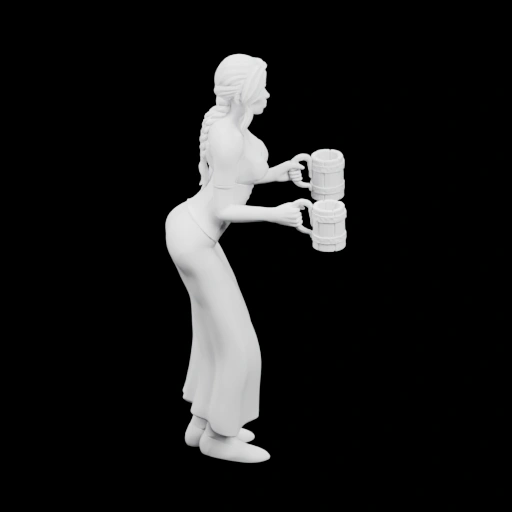 Фигура бармена с кружками