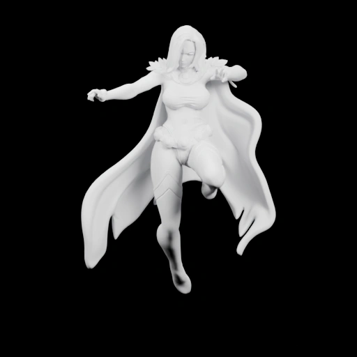 Фигура с развевающимся плащом