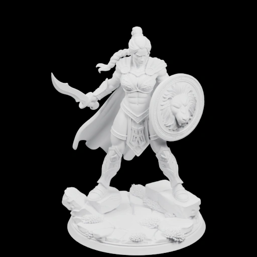 Воин с щитом и мечом