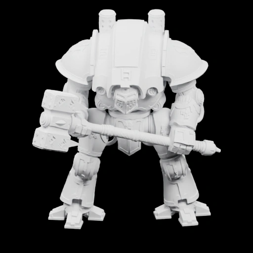 Робот воин с молотом