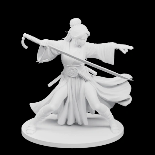 Фигурка воина с мечом